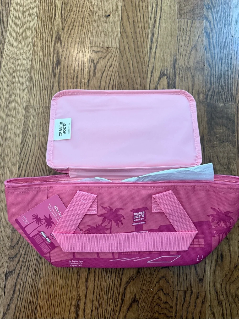 Trader Joe's Pink small Insulated Market Tote